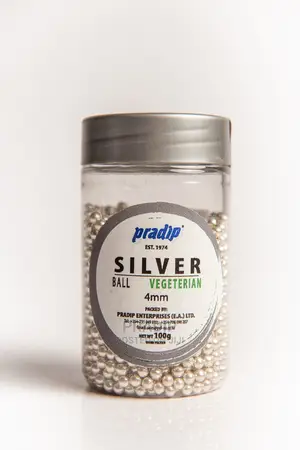 Silver 4mm Vegeterian 50grms