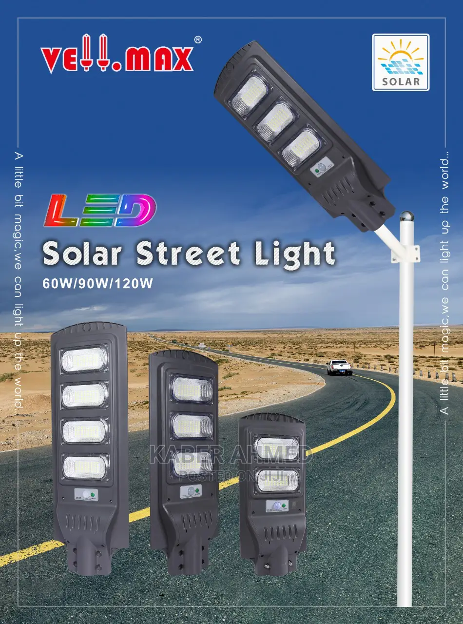 90w Solar Powered Vellmax Street Lights in Nairobi Central Solar Energy, Kaber Ahmed Jiji.co.ke