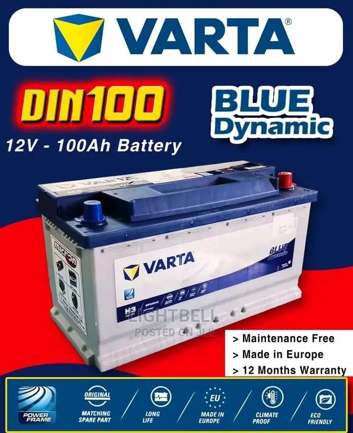 Din 100 Varta Batteries in Industrial Area Nairobi Vehicle Parts & Accessories, Stanley Ngeti