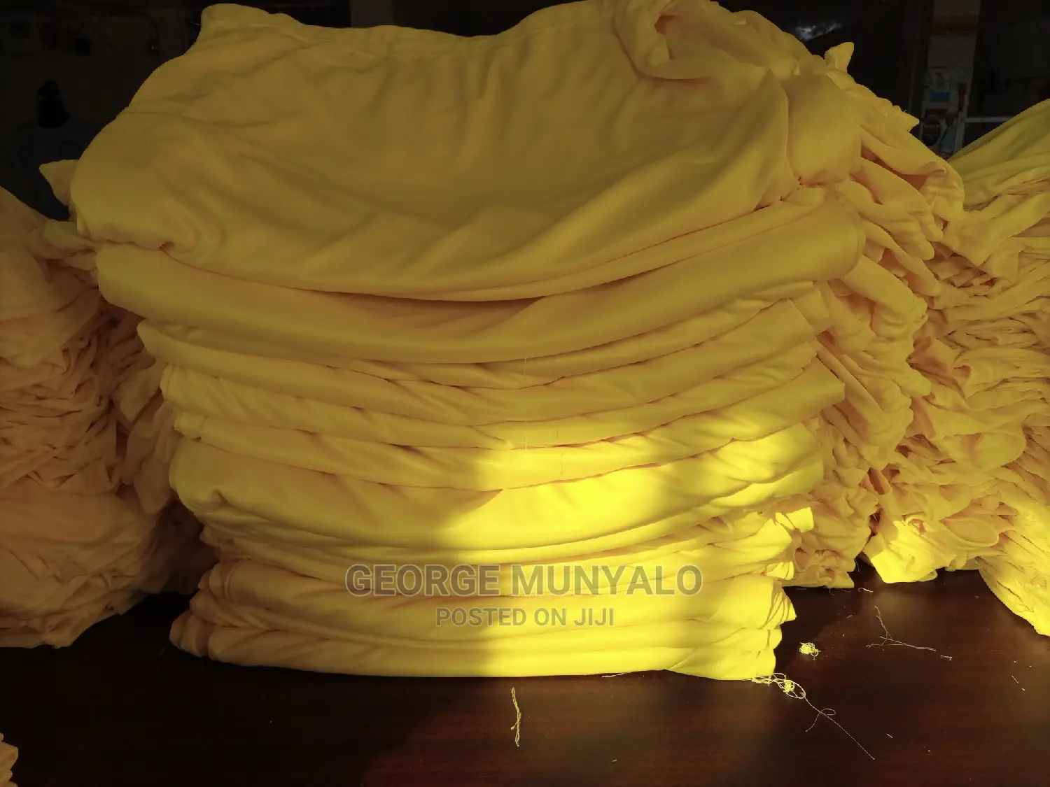 Big Quantities of Yellow Plain Campaign T-Shirts