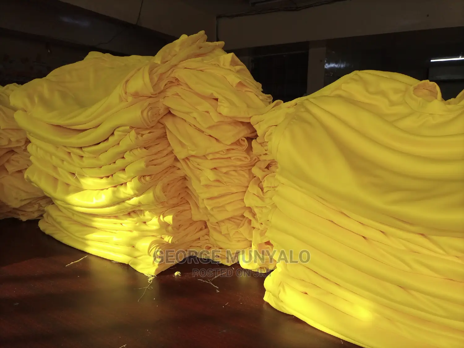 Big Quantities of Yellow Plain Campaign T-Shirts