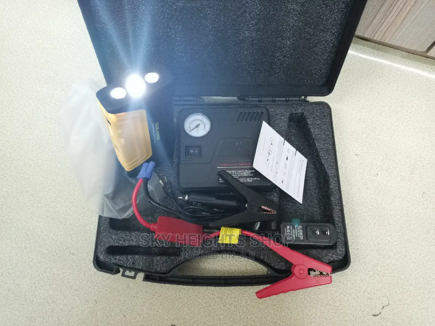 Car Jumpstarter/ Tire Inflator/ Powerbank and Torch All in 1
