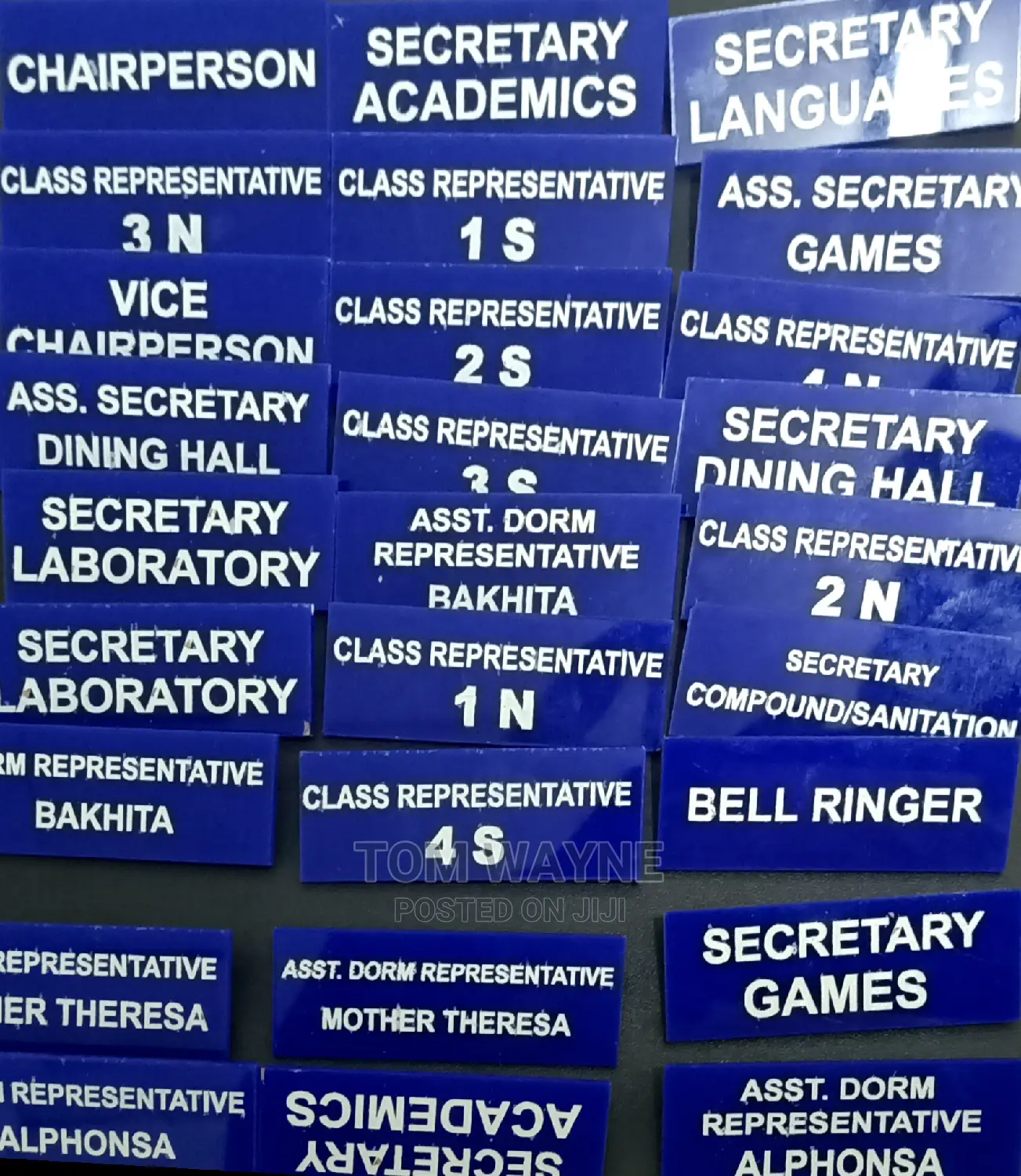 School Badges for Prefects, Leaders or Class Representatives