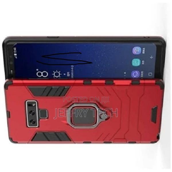 Rugged Protective Back Case for Samsung Note 9 - Red - thumbnail 2