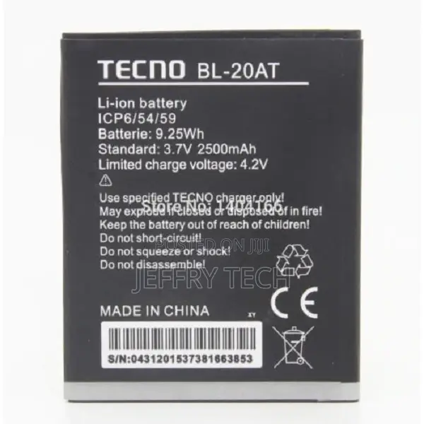 Compatible Mobile Phone Battery for Tecno BL-20AT