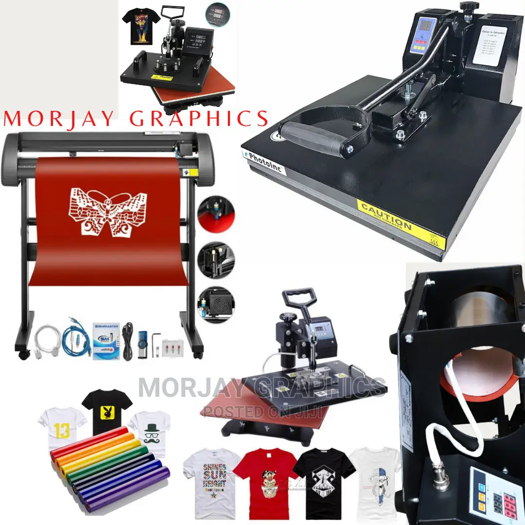 Complete Set Combo Vinyl Cutter Plotter Machine and Heatpres in Nairobi Central Printing