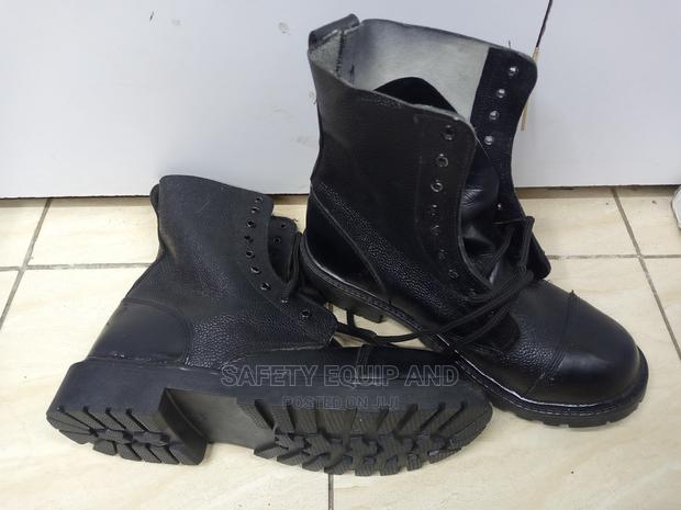 Leather Security Boots With Lace