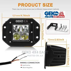 3 Inch Square Flush Mount 40watts, Fog Light