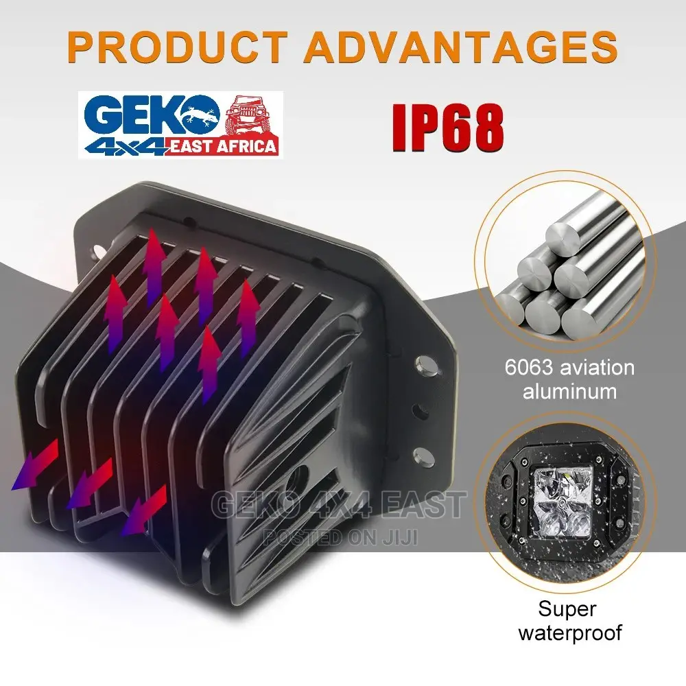 3 Inch Square Flush Mount 40watts, Fog Light