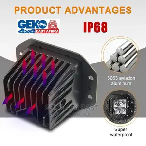 3 Inch Square Flush Mount 40watts, Fog Light