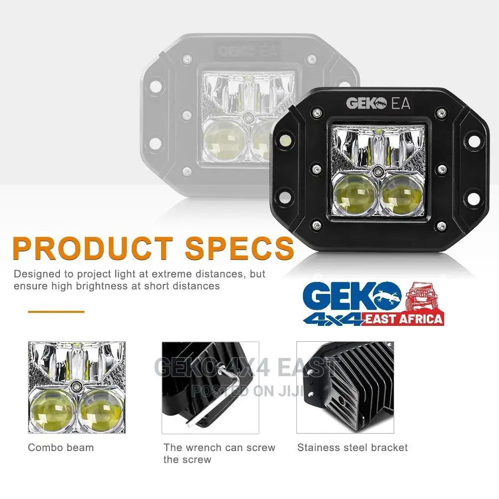 3 Inch Square Flush Mount 40watts, Fog Light