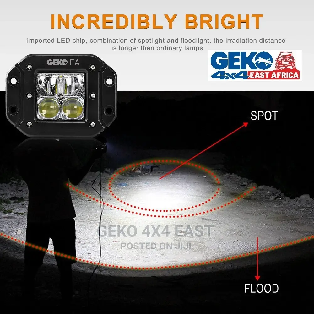 3 Inch Square Flush Mount 40watts, Fog Light