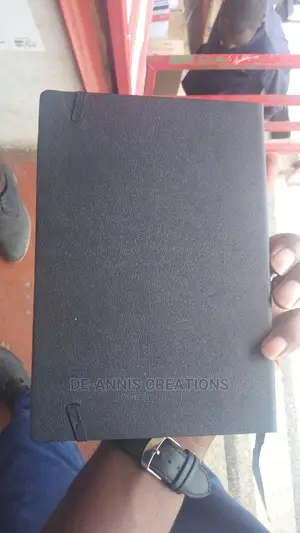 Black A5 Notebook With Strap