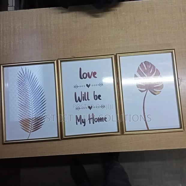 Slim Gold A4 Frames With Artworks - thumbnail 2