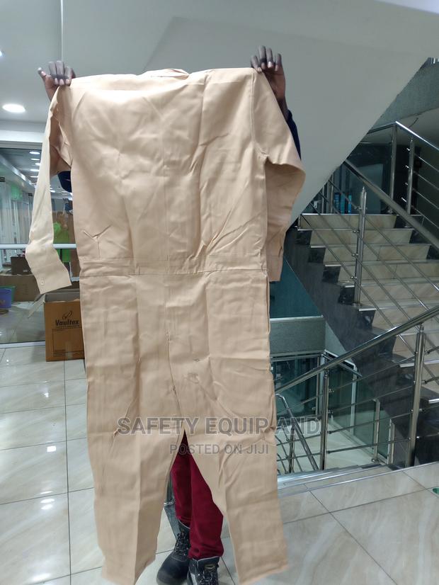 Beige Tetrex Fabric Overalls - thumbnail 3