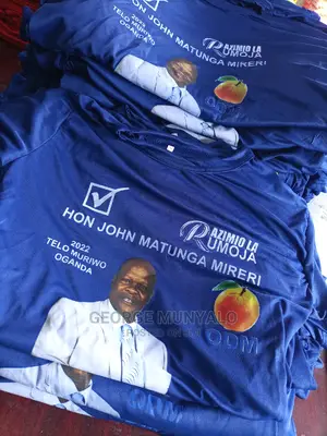 Photo Printed ODM Royal Blue Campaign T-Shirts