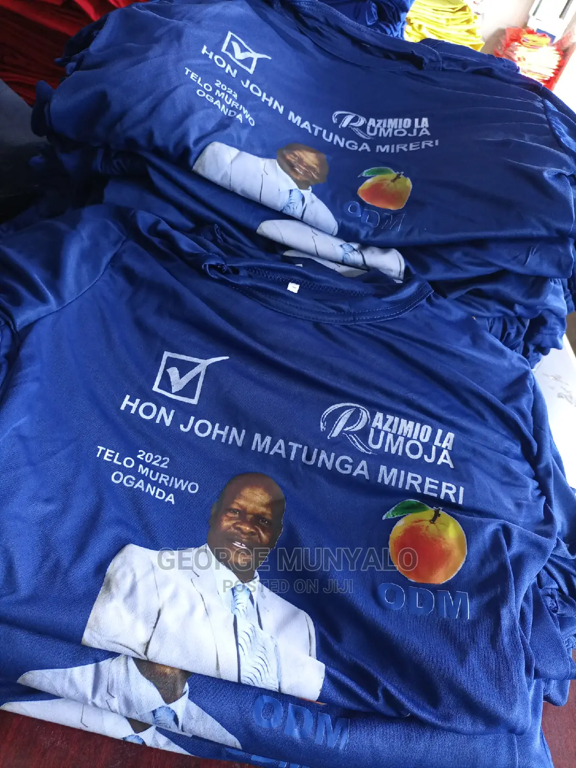 Photo Printed ODM Royal Blue Campaign T-Shirts