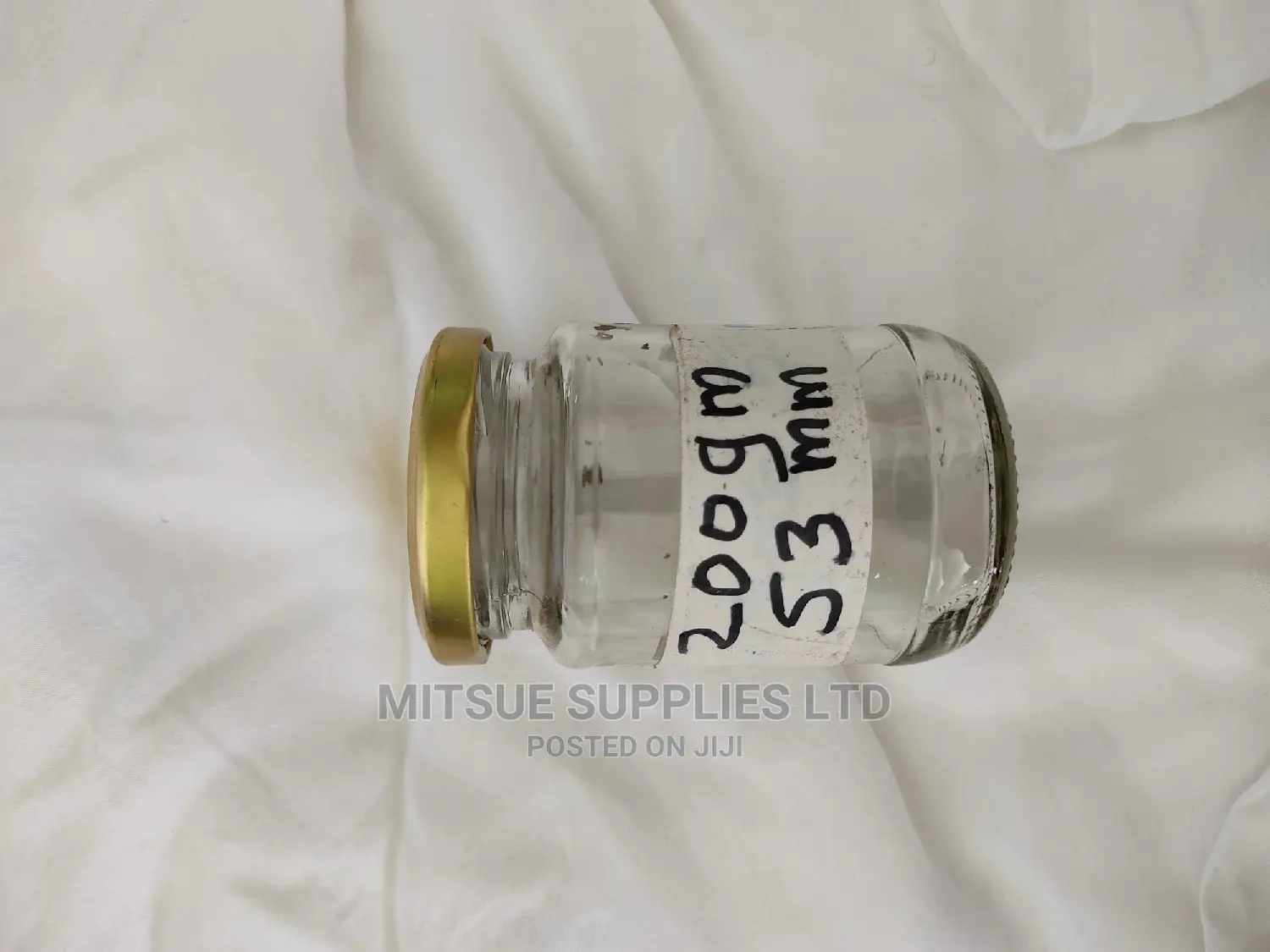A Box of 56 Jam/Glass Jars- 200grams With Gold Lids