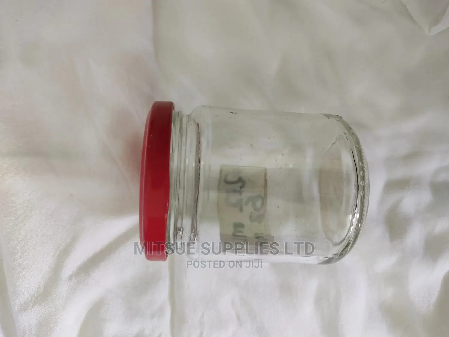 A Box of 90 Jam/Glass Jar- 212ml With Red Lids