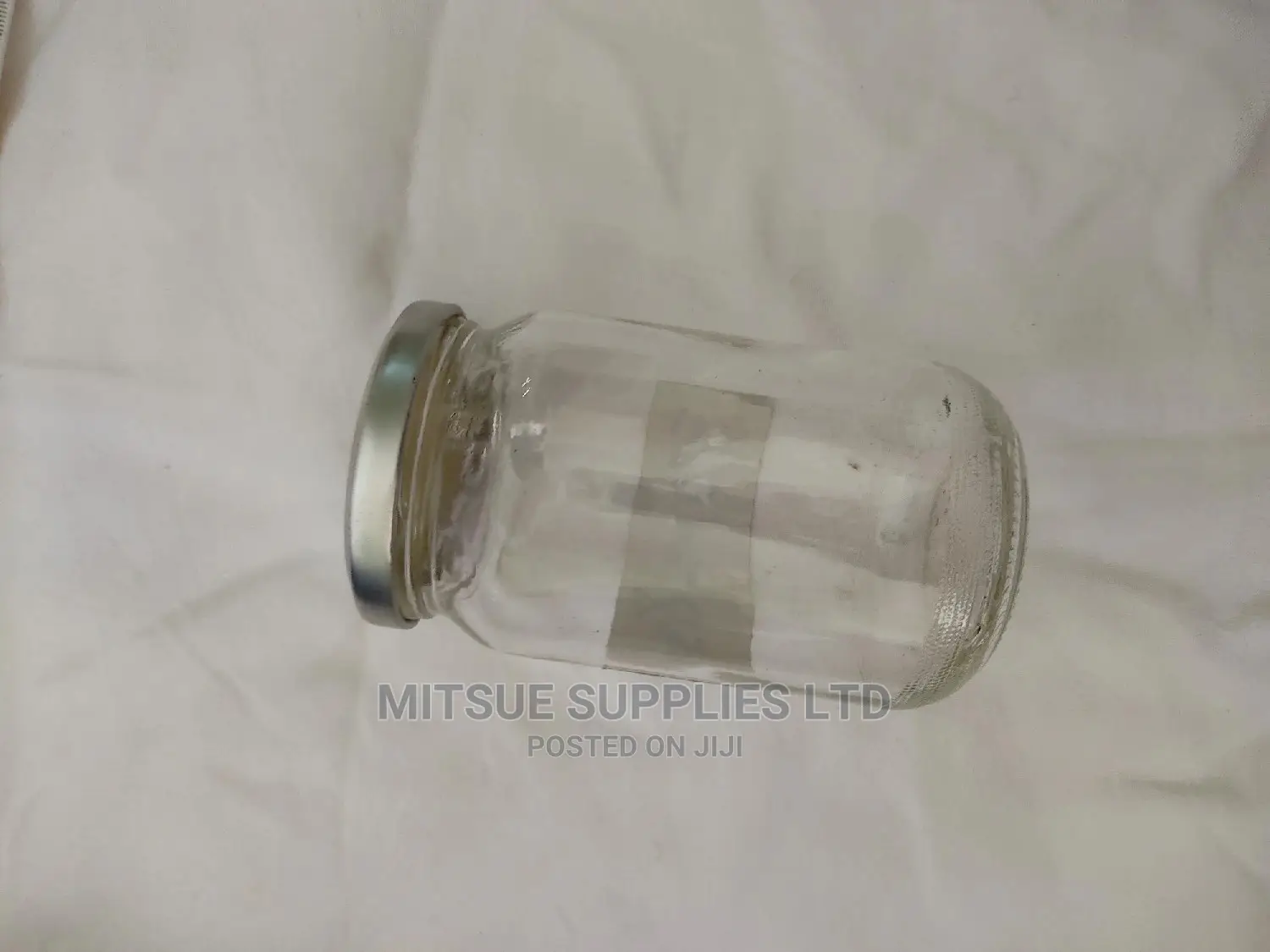 A Box of 48 Jam/Storage Glass Jars- 370ml With Silver Lids
