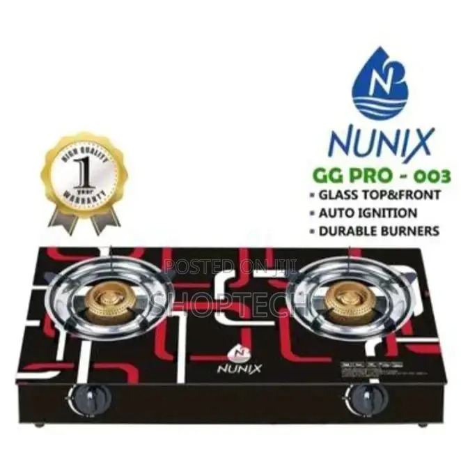 Gas Stove, Glass, 2 Burner GG-PRO