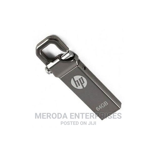 HP Flash Disk With Clip - 64GB - Silver - main view