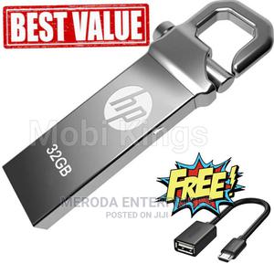 HP 32GB Metallic Flash Disk Pen Drive +Free OTG Cable - thumbnail 2
