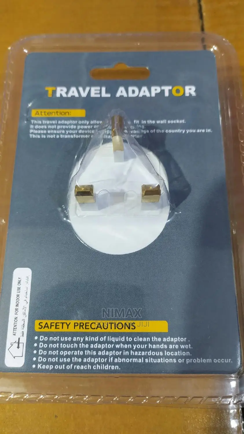 Travel Adapter With 2 Charging USB Ports.