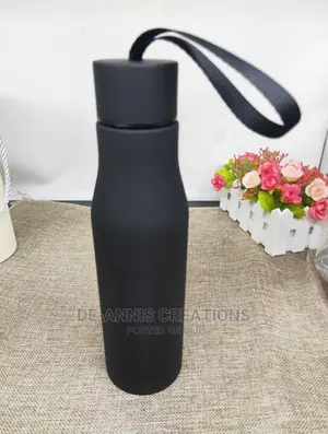 Flat Thermal Bottle Black