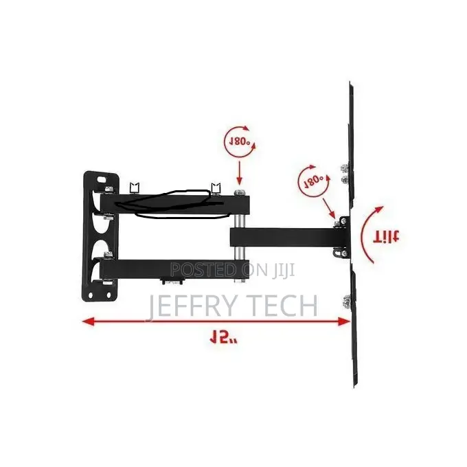 Home Design Rotating 14" - 55" Full Motion Swivel TV Bracket