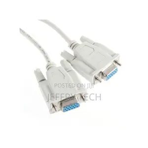 1 PC to 2 Way VGA SVGA Monitor Dual Video Graphic LCD TFT Y