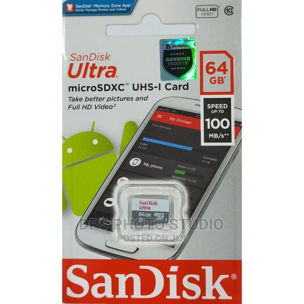 Sandisk Mirco SD 64gb 100mbs - main view