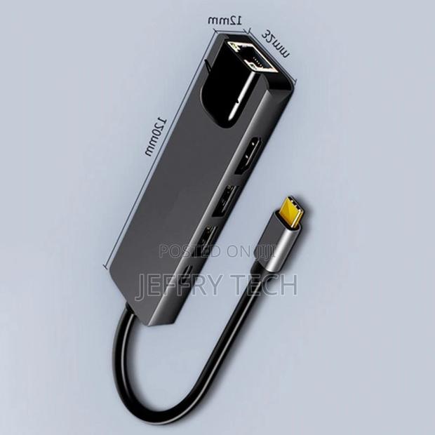 5 in 1 USB-C Adapter Dock Hub USB Type-C PD HDMI 4K 2x USB E - thumbnail 2