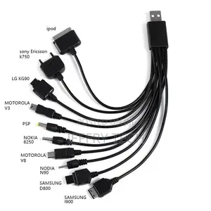 10in 1 Universal Multifounction Multi Pin Charger USB Cable