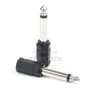 2pcs 3.5mm Female Jack to 6.35mm Male Jack Audio Adaptor C