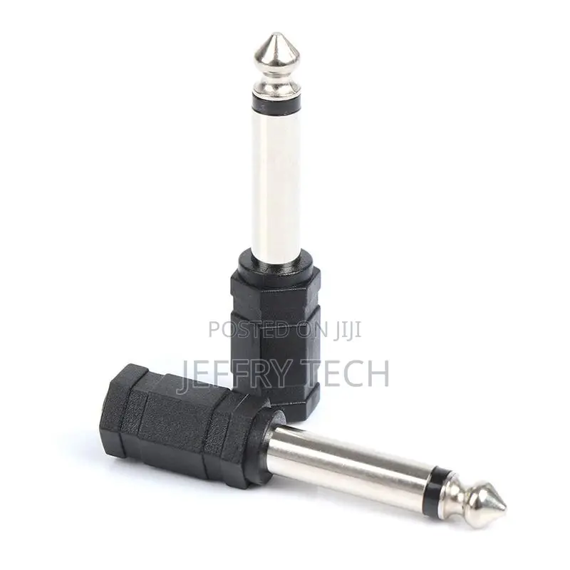 2pcs 3.5mm Female Jack to 6.35mm Male Jack Audio Adaptor C