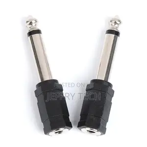 2pcs 3.5mm Female Jack to 6.35mm Male Jack Audio Adaptor C