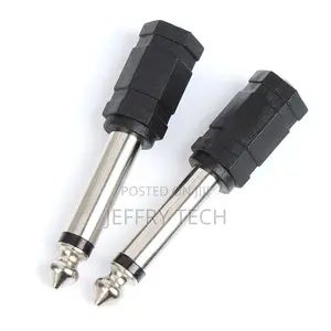 2pcs 3.5mm Female Jack to 6.35mm Male Jack Audio Adaptor C