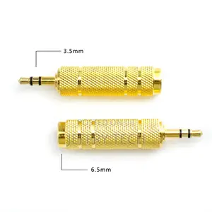 6.5 Mm Socket Female to 3.5 Mm Plug Male Stereo Audio Adapte
