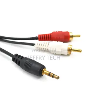 Music AV Jack AUX MM Mp3 Phone 2 Male Male Cord RCA Stereo C