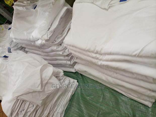 100% Cotton Plain White T-Shirts - main view
