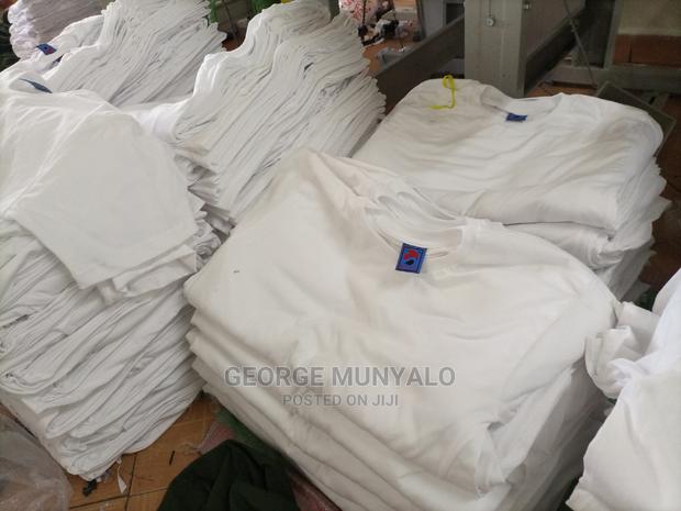 100% Cotton Plain White T-Shirts - thumbnail 4