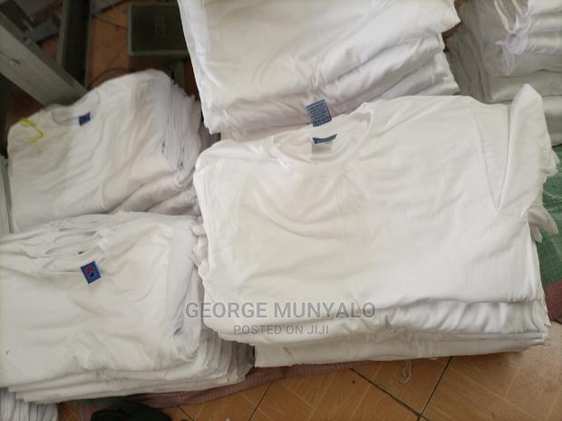 100% Cotton Plain White T-Shirts - thumbnail 6