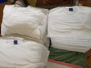 Large Quantities of Cotton White Plain T-Shirts