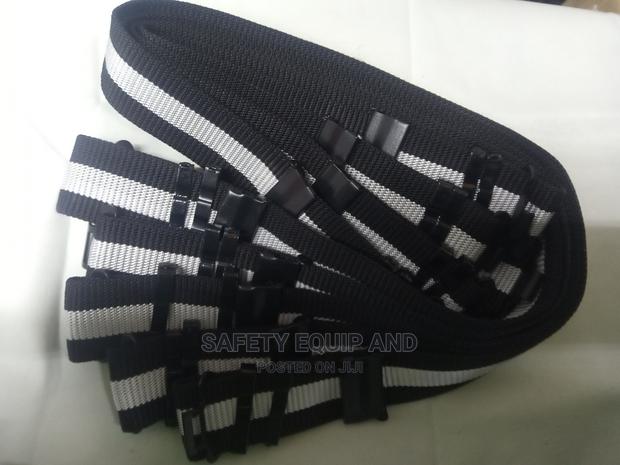 Black Security Belts With a White Strip - main view