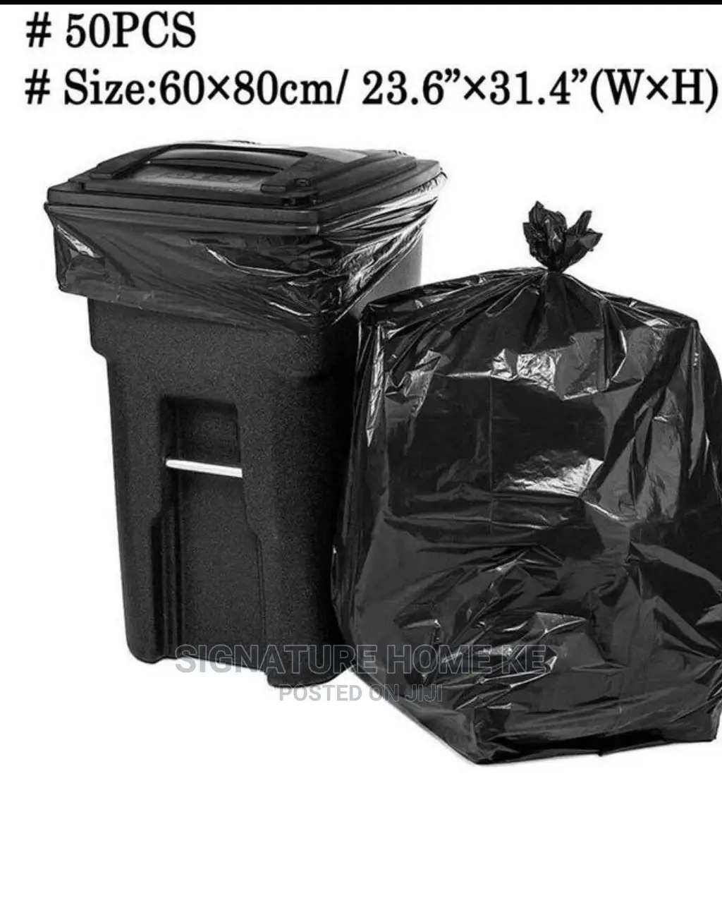 50pcs Set Black Large Size Garbage Bags