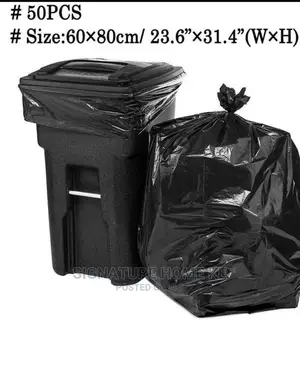 50pcs Set Black Large Size Garbage Bags