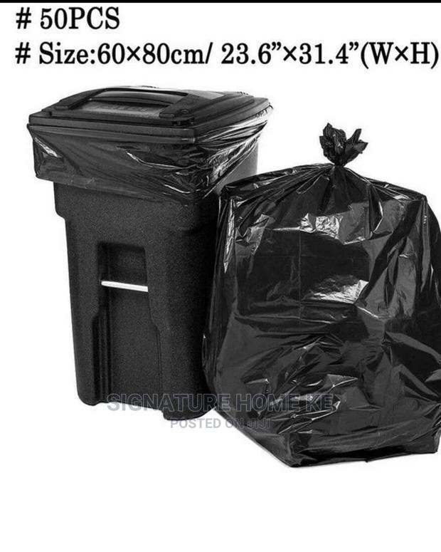 50pcs Set Black Large Size Garbage Bags - thumbnail 2