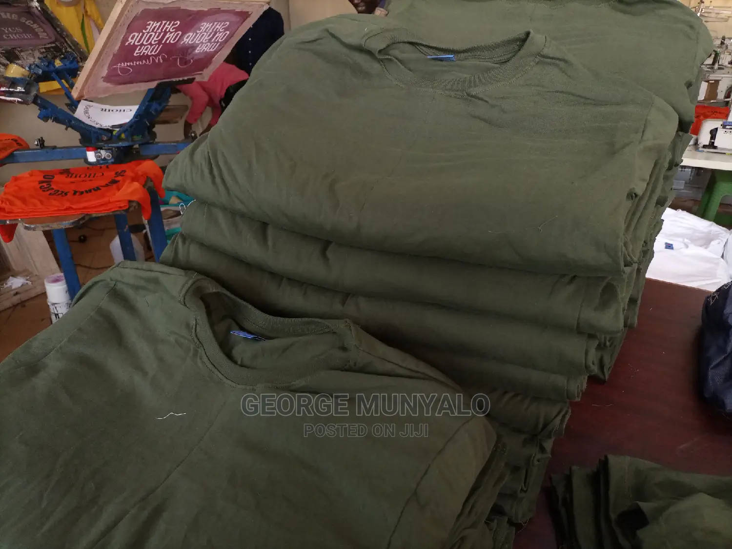 100% Plain T-Shirts Cotton Jungle Green