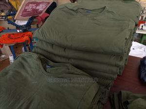 100% Plain T-Shirts Cotton Jungle Green - thumbnail 2